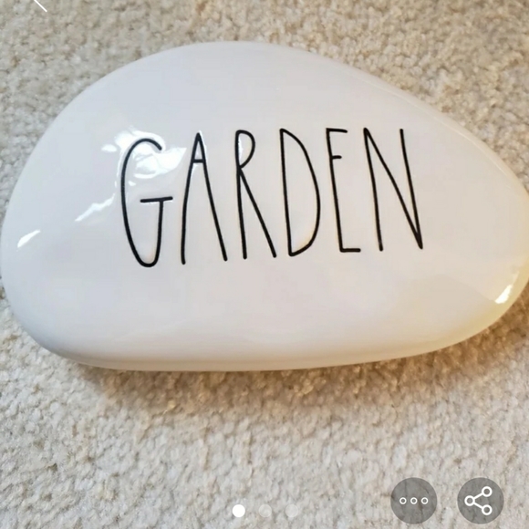 Rae Dunn garden rock